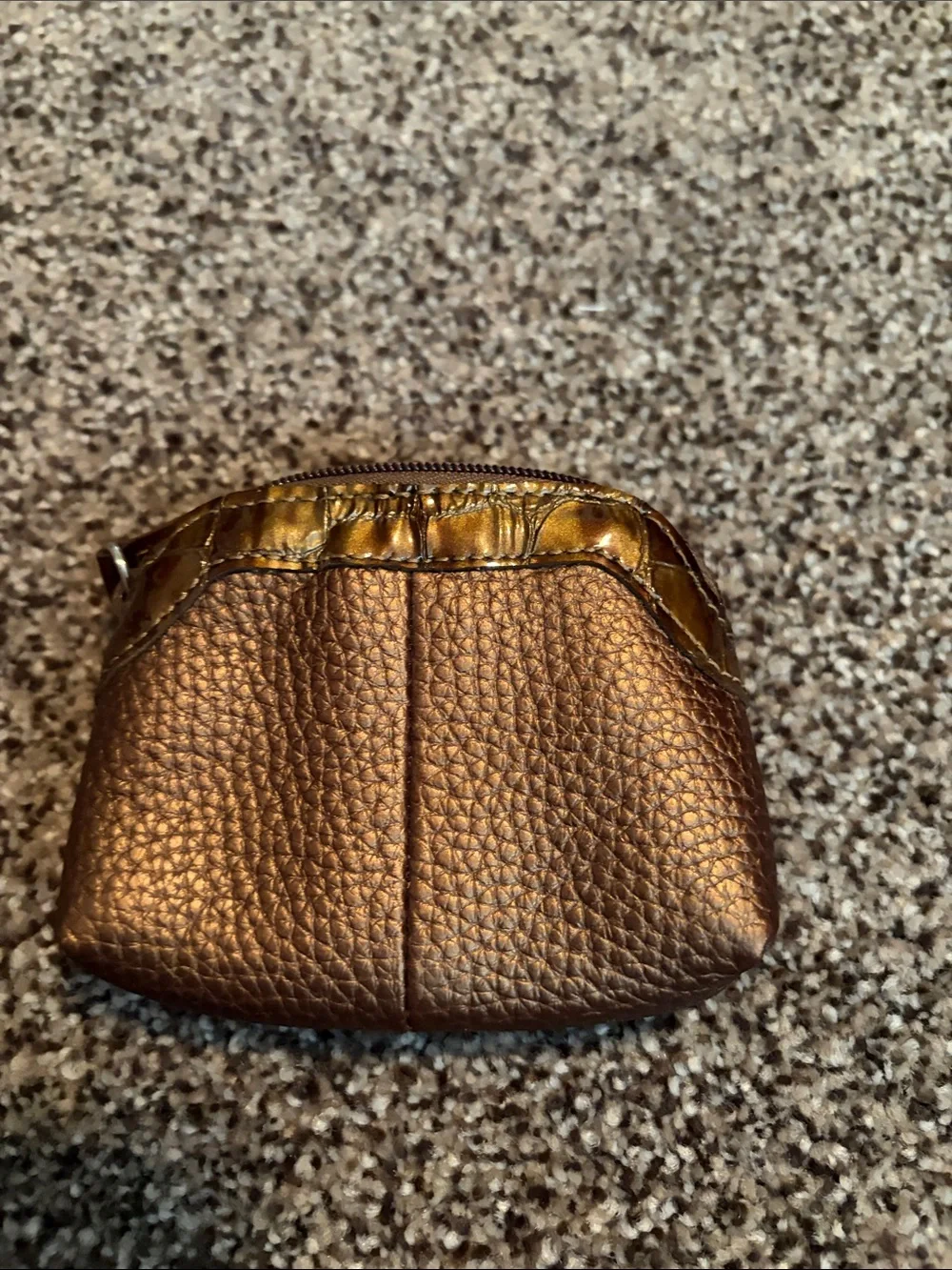 Brighton Bronze Pebbled Heart Coin Pouch